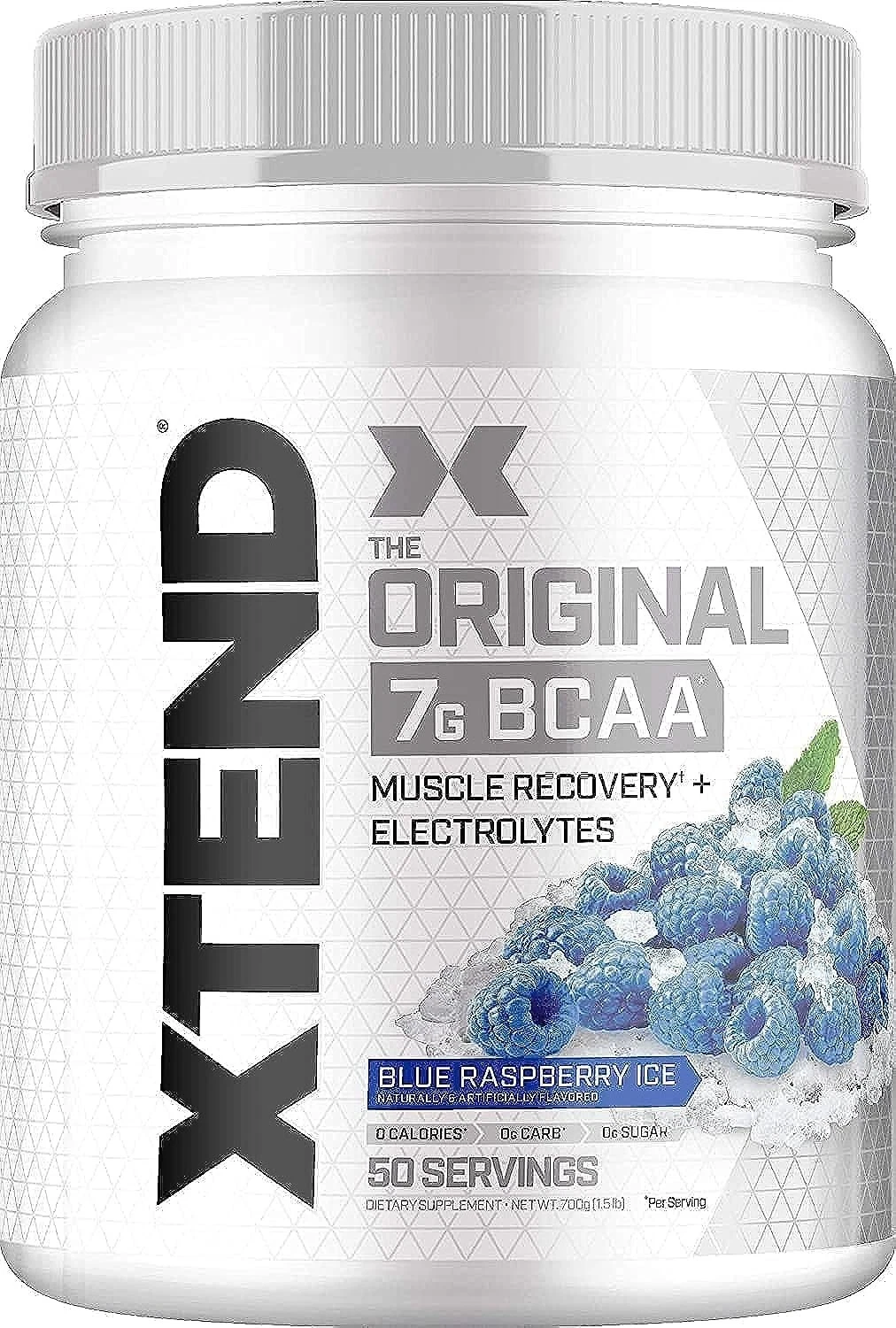 XTEND Original BCAA Recovery Powder 50 Servs - Blue Raspberry Ice - CLUMPY