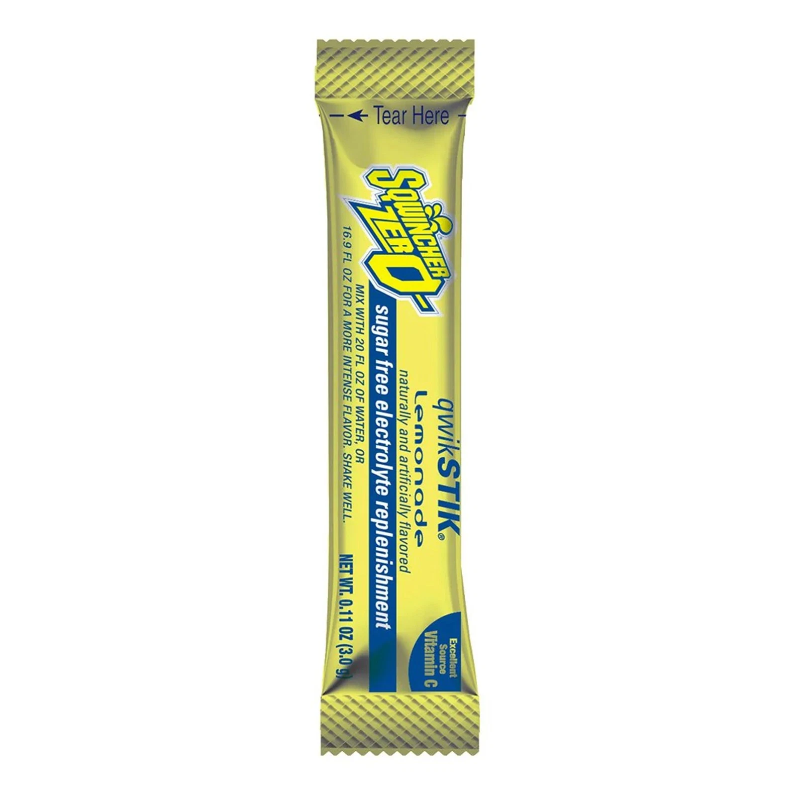 Sqwincher Quik Stik Zero Oral Electrolyte Solution Lemonade 0.11 oz. 50 Ct