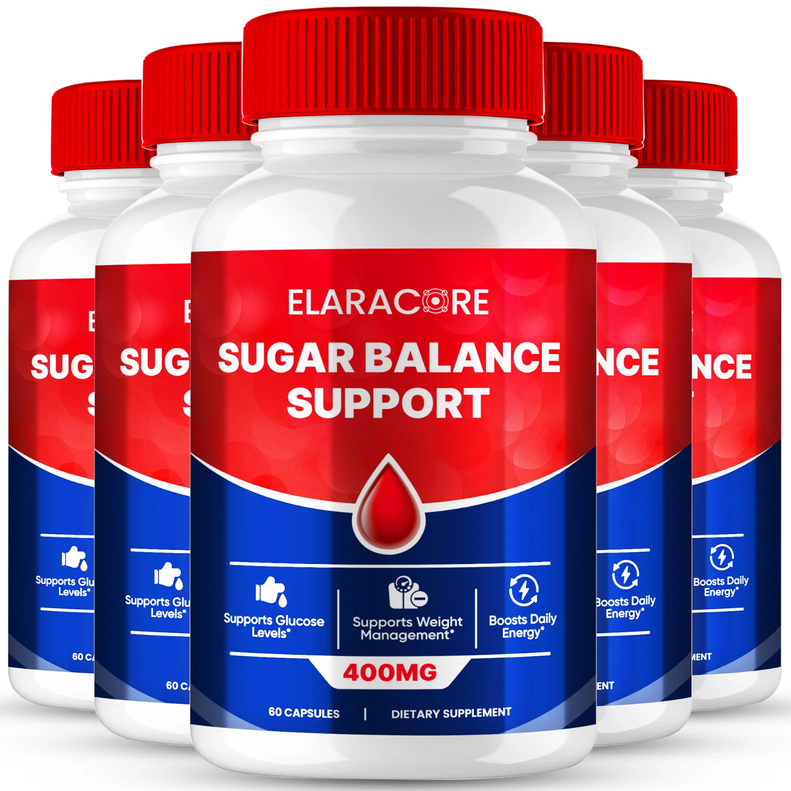 (5 Pack) Elaracore Glycogen Capsules, Elare Core Advanced Blood Formula Support