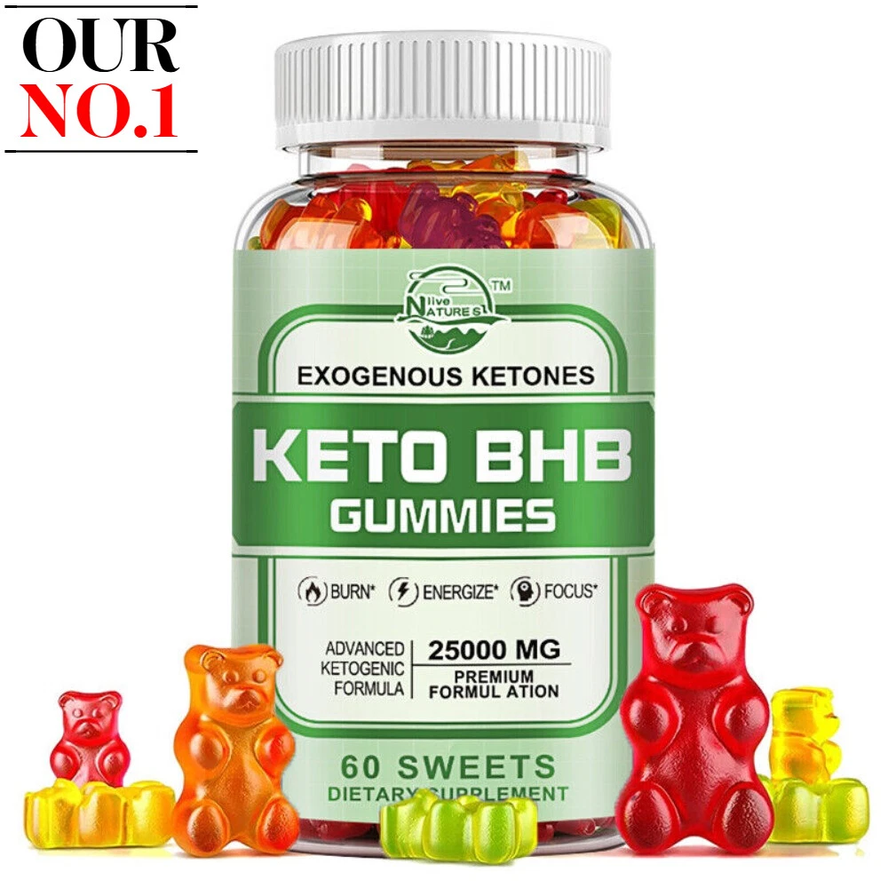 Keto ACV BHB Gummies For Fat Burn Weight Loss Detox Keto Diet Pills 60 Gummy