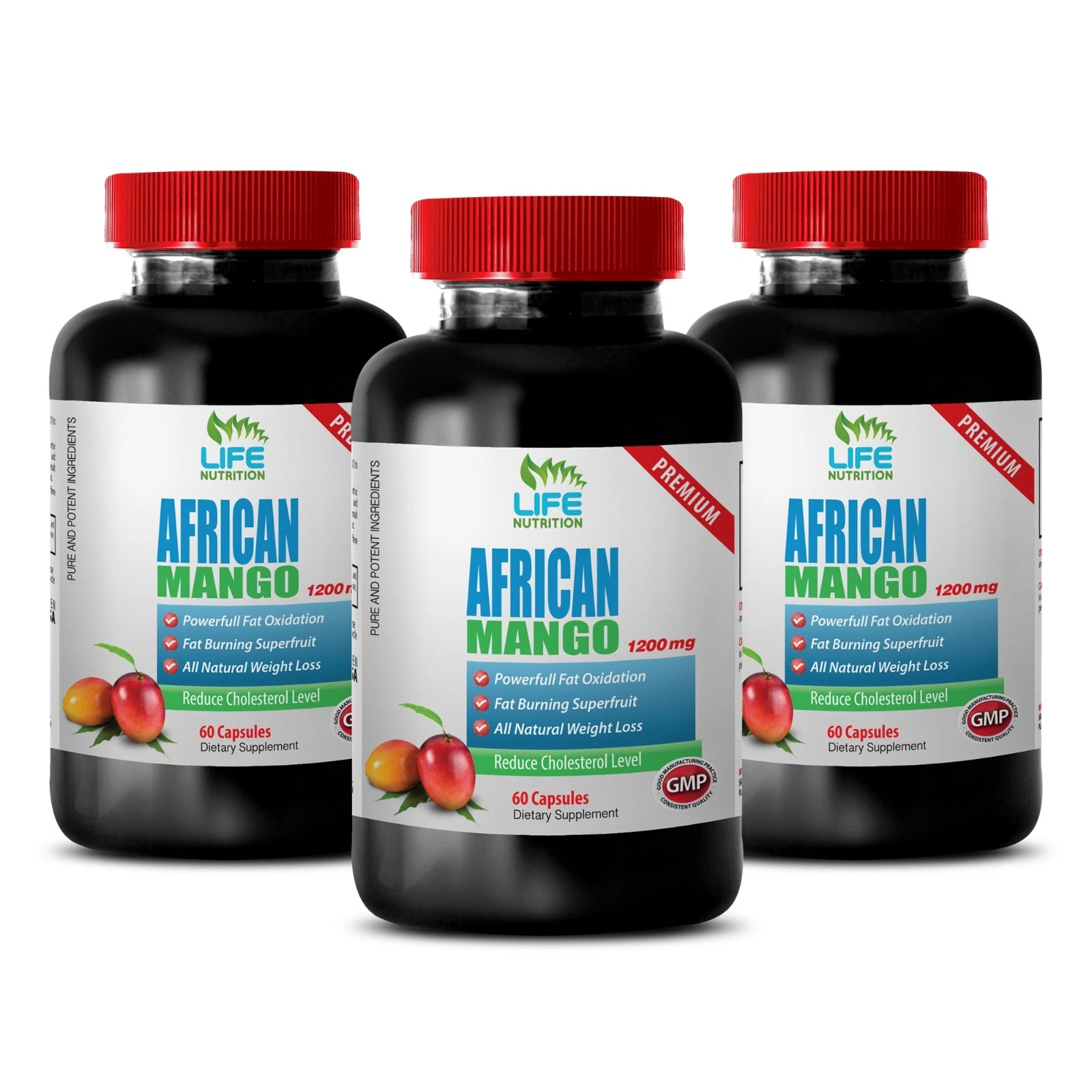 Fat Burner For Men - African Mango Lean Extract 1200 - Boost Metabolism Pills 3B