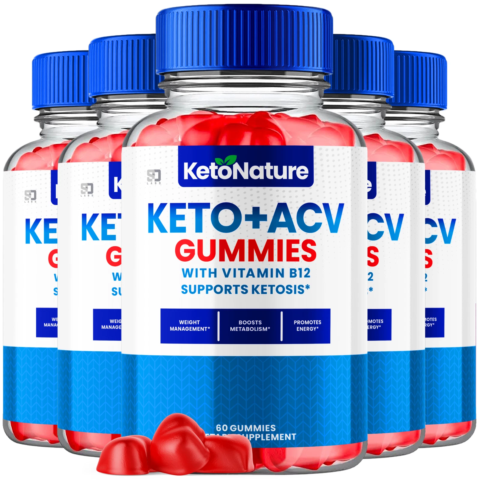 (5 Pack) Keto Nature ACV Gummies - For Weight Management & Healthy Body - 300ct