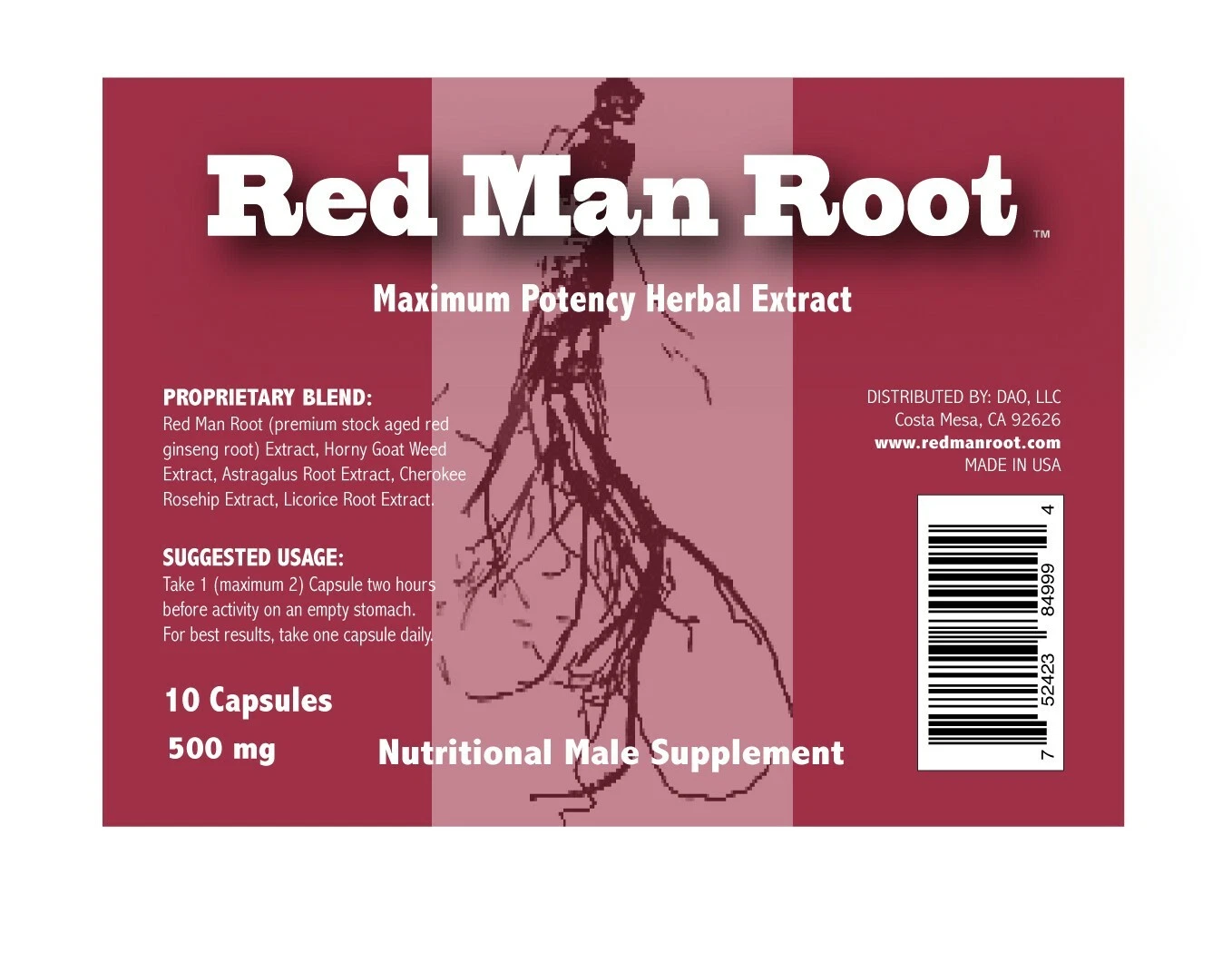 Red Man Root Male Enhancement Pills