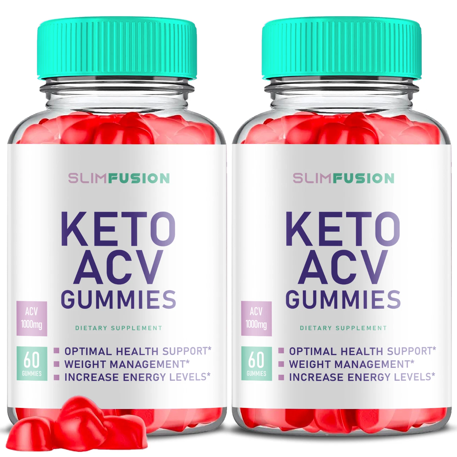 (2 Pack) Slim Fusion Keto ACV Gummies for Advanced Weight Loss (120 Gummies)