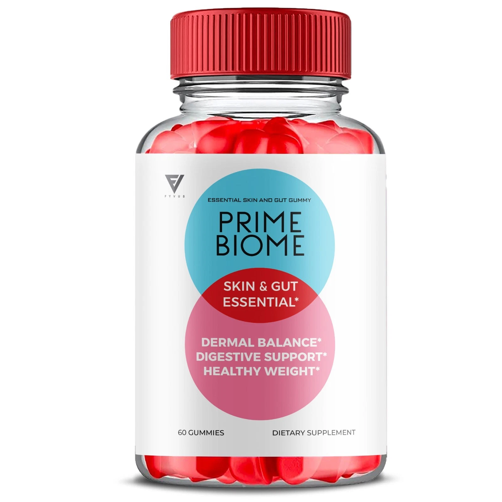 Prime Biome Gummies PrimeBiome Probiotic Skin Supplement (60 Gummies)