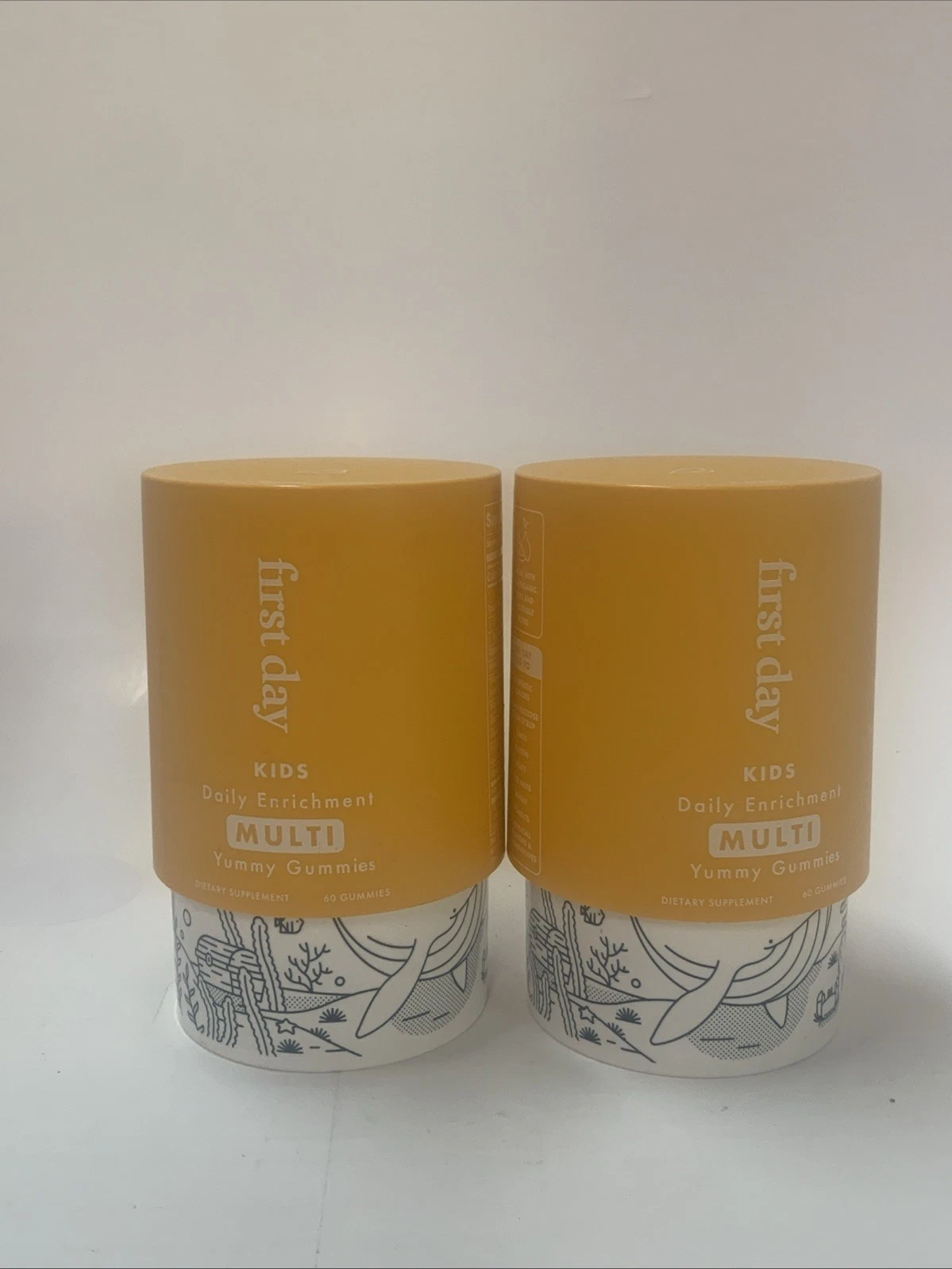 2x FIRST DAY Kids Daily Multivitamin Yummy Gummies 60c (120 Total) Exp: 3/26
