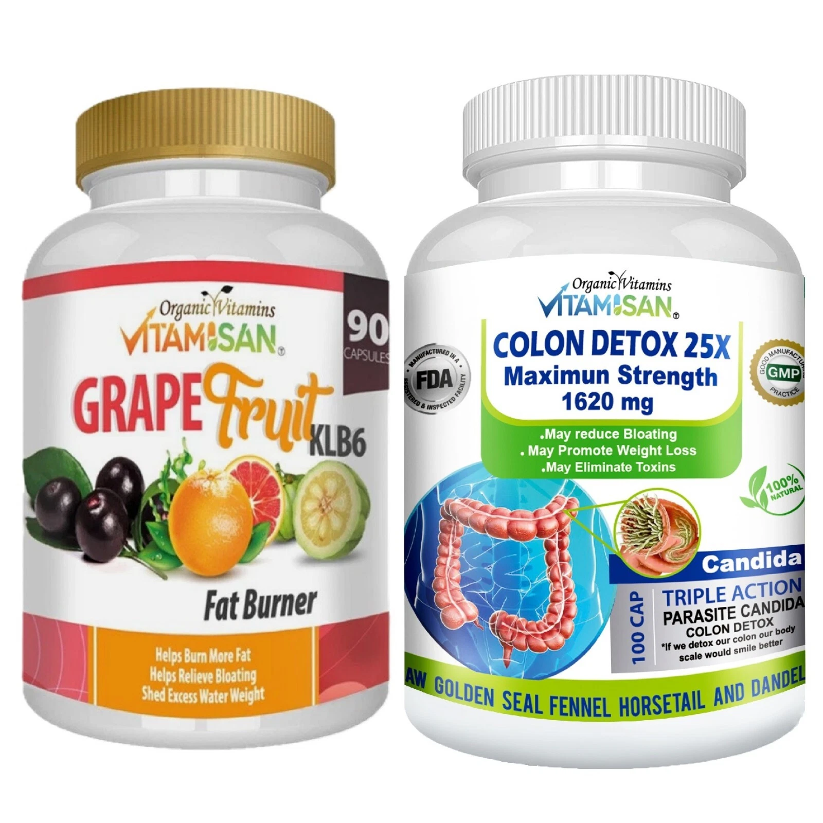 Detox Colon clean Body Cleanse Maximum Strength Cleansing Weight Loss diet Pills