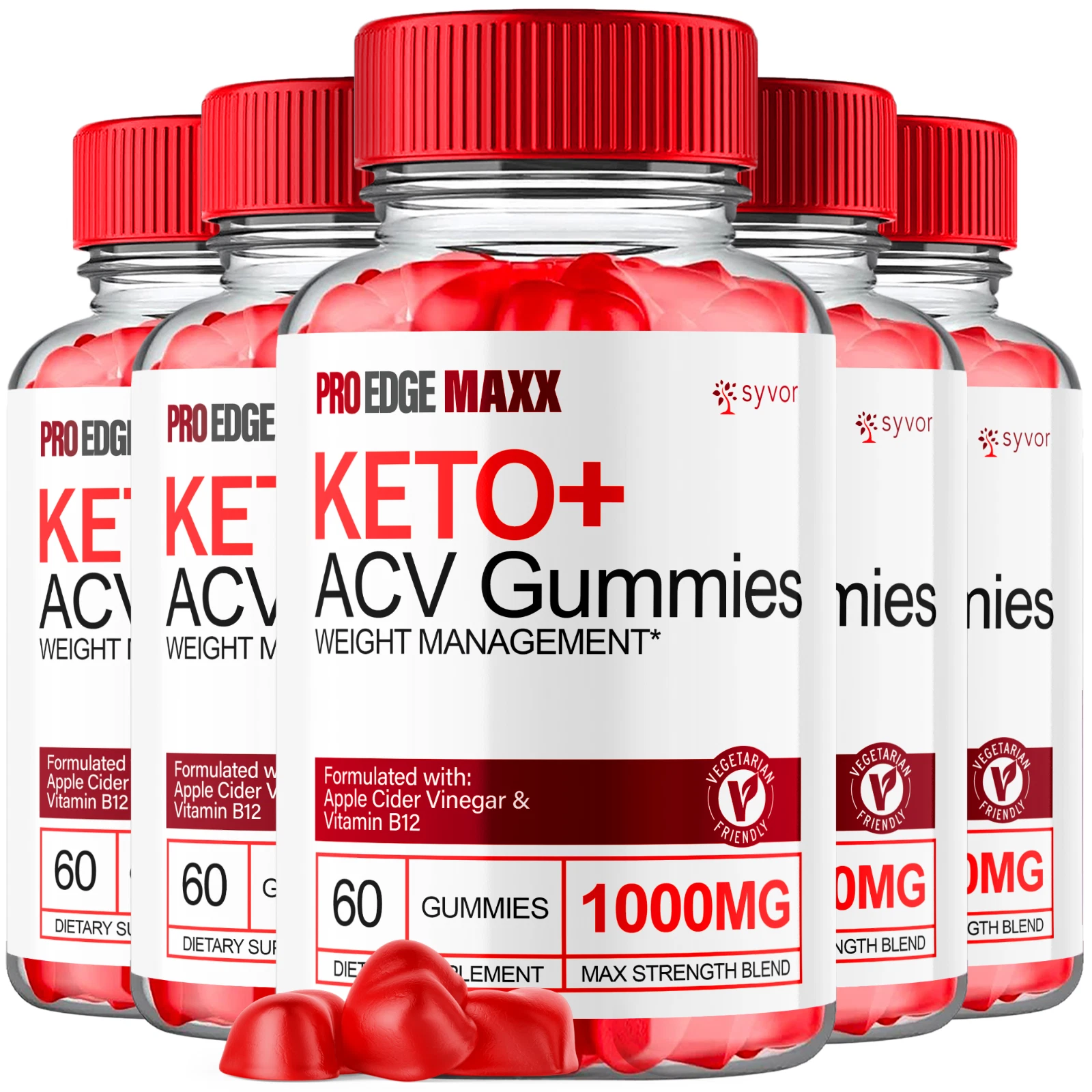 Pro Edge Maxx Keto ACV Gummies Maximum Strength Vitamin Formula, 300 Gummies