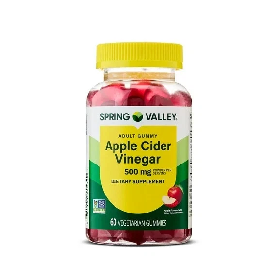 Spring Valley Apple Cider Vinegar 500mg Vegetarian Gummies- 60ct