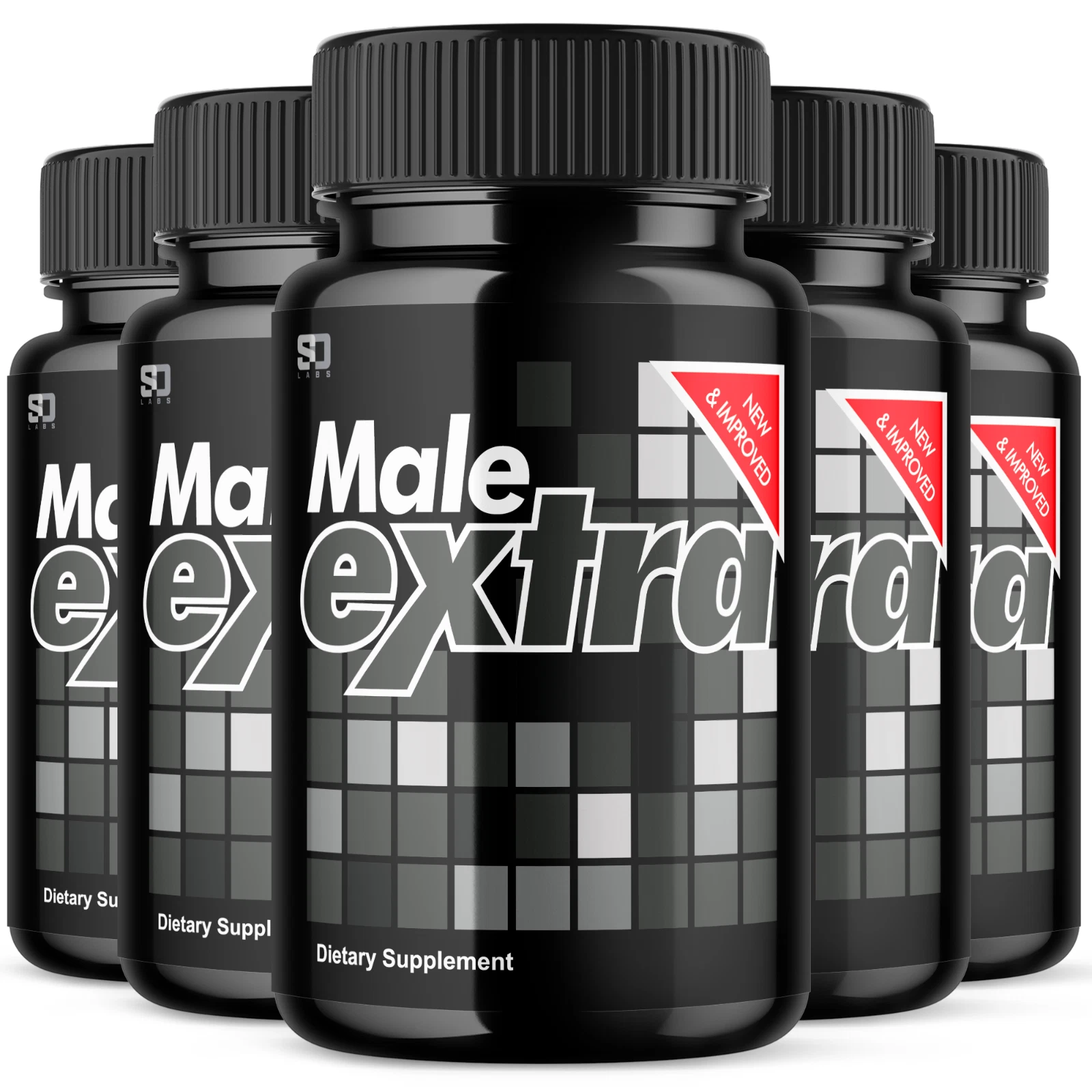 Male Extra Performance Supplement, MaleExtra for Enhancement 300 Capsules 5 Pack