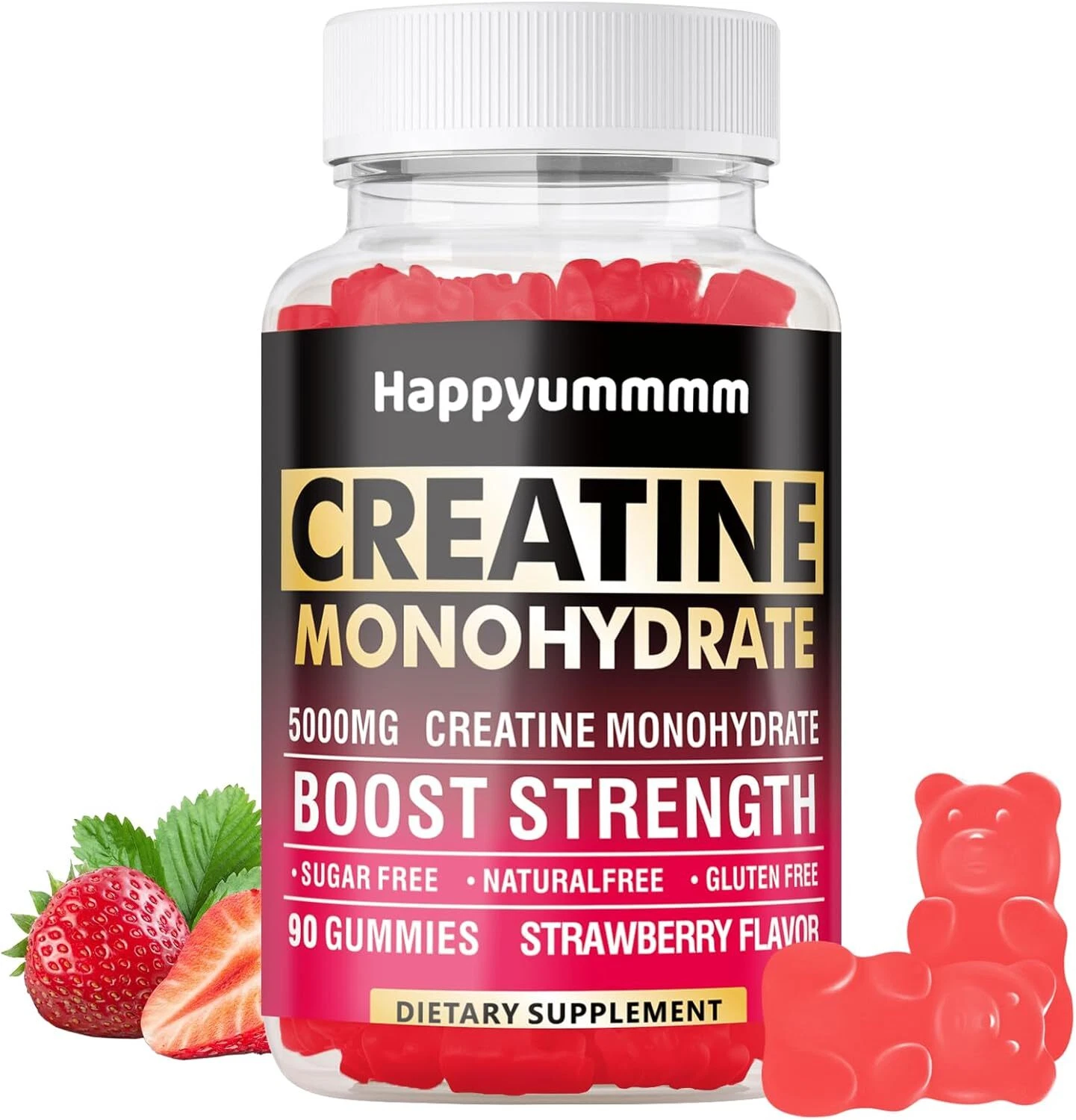 Creatine Monohydrate Gummies 5000mg for Men & Women, Chewables Creatine Monohydr