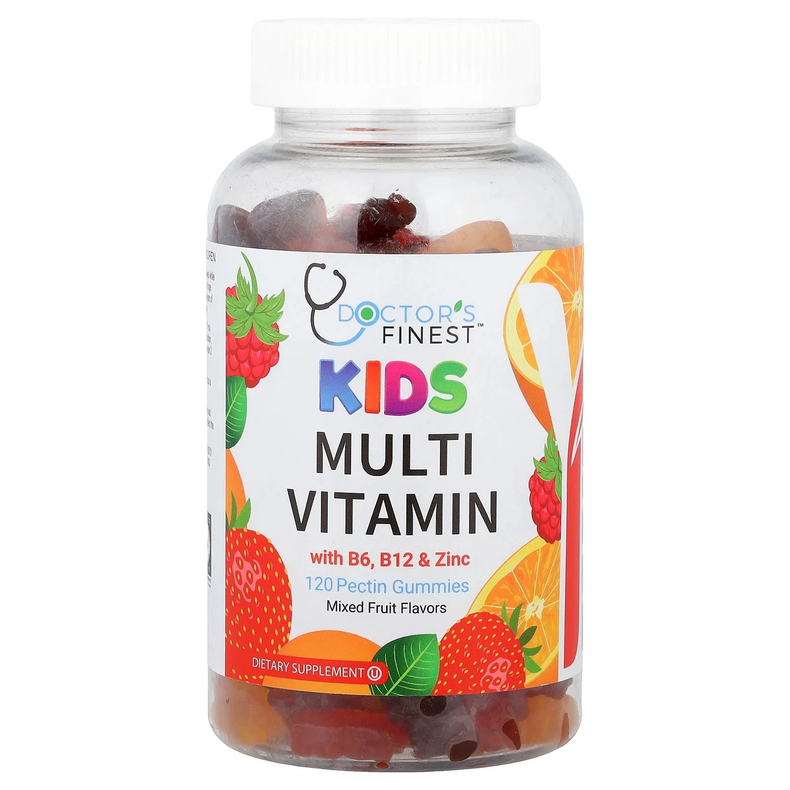 Kids Multi Vitamin Gummies With B6, B12 & Zinc, Mixed Fruit, 120 Pectin Gummies