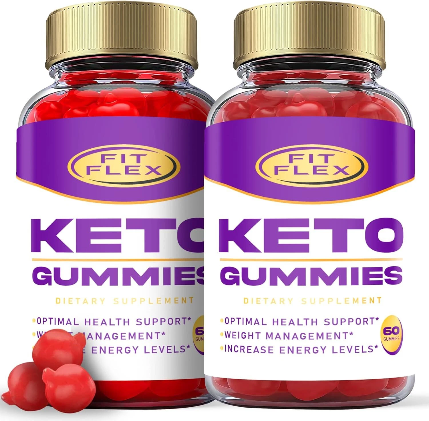 Fit Flex Keto Gummies - Fit Flex ACV Keto Gummys Weight Loss ORIGINAL - 2 Pack