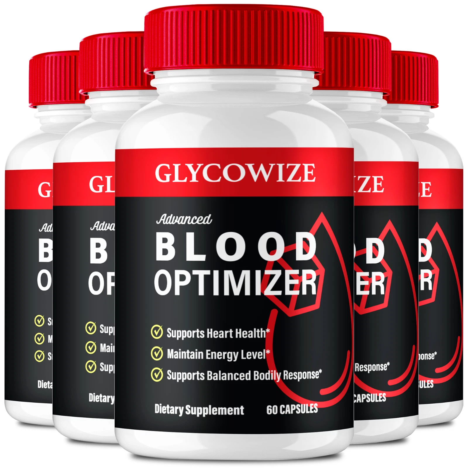 (5 Pack) Glycowize Advanced Blood Optimizer Pills Natural Glycogen Support