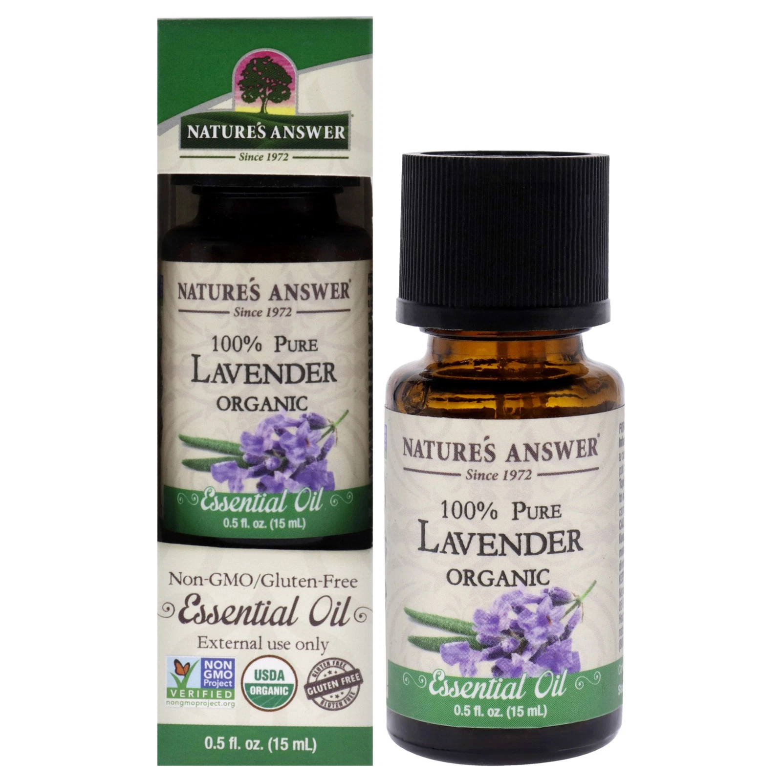 Essential Oil Organic - Lavender by Natures Answer for Unisex - 0.5 oz
