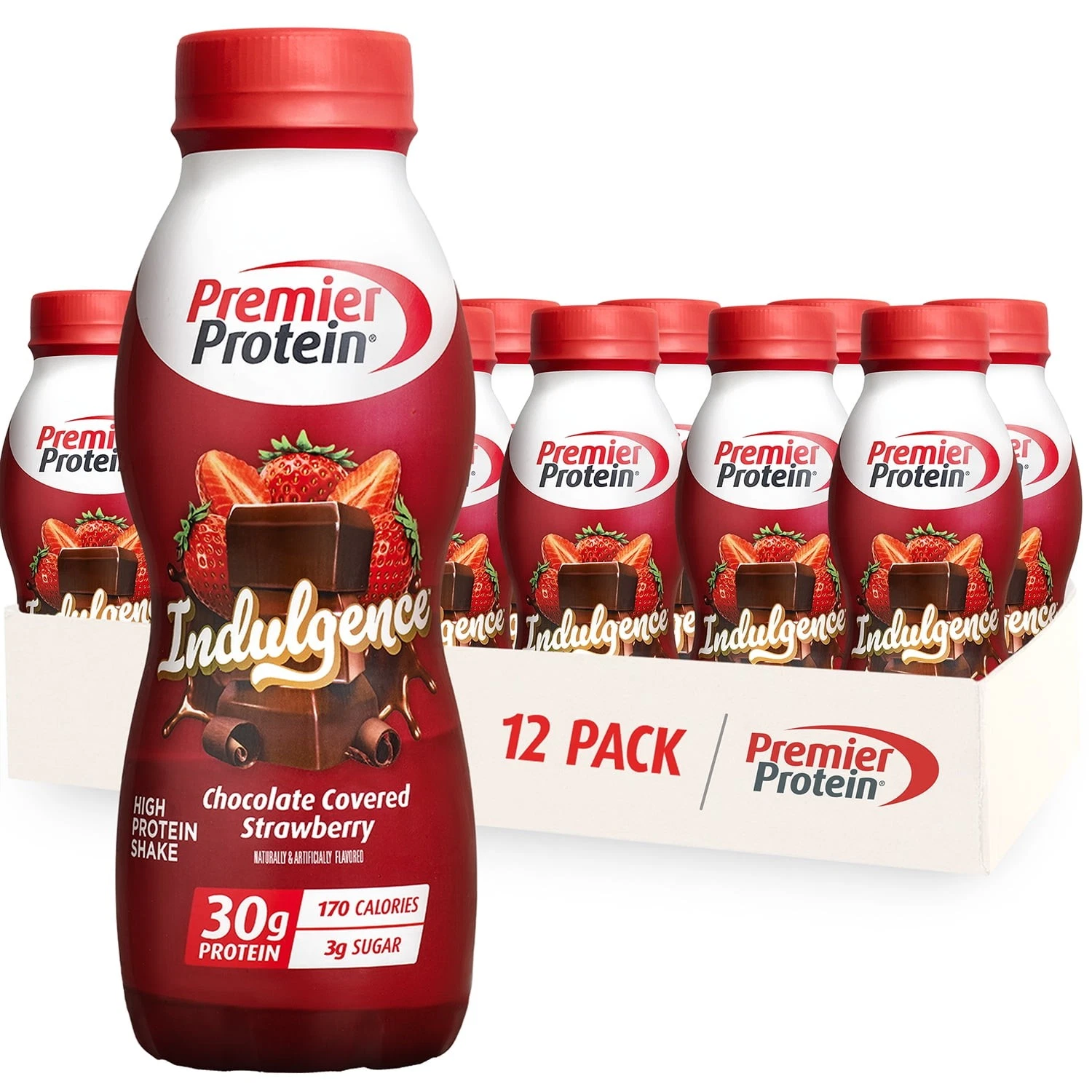 Premier Protein Indulgence Shake, Chocolate Covered Strawberry, 30g Protein