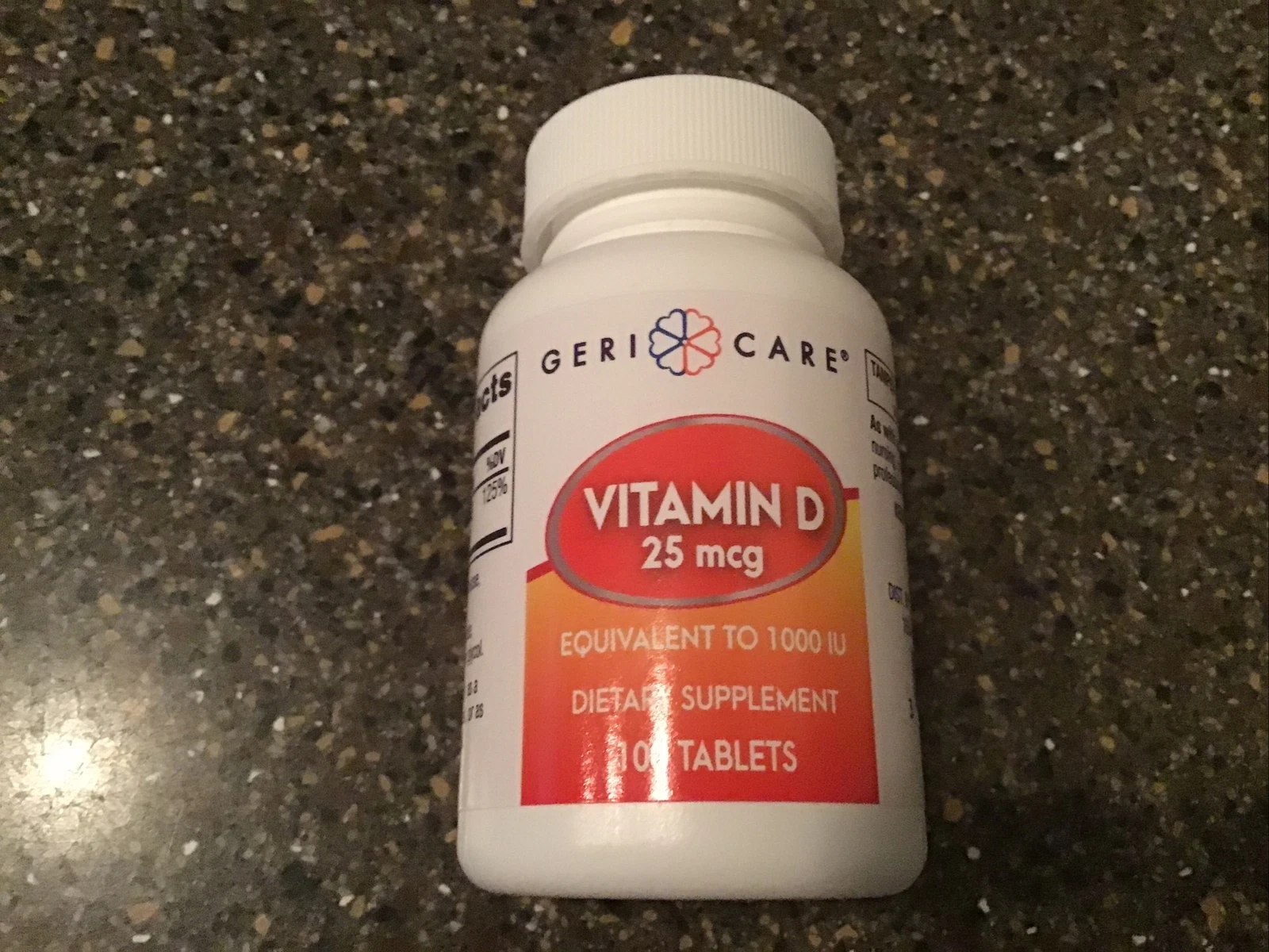 Geri Care Vitamin D Dietary Supplement 100 Tablets