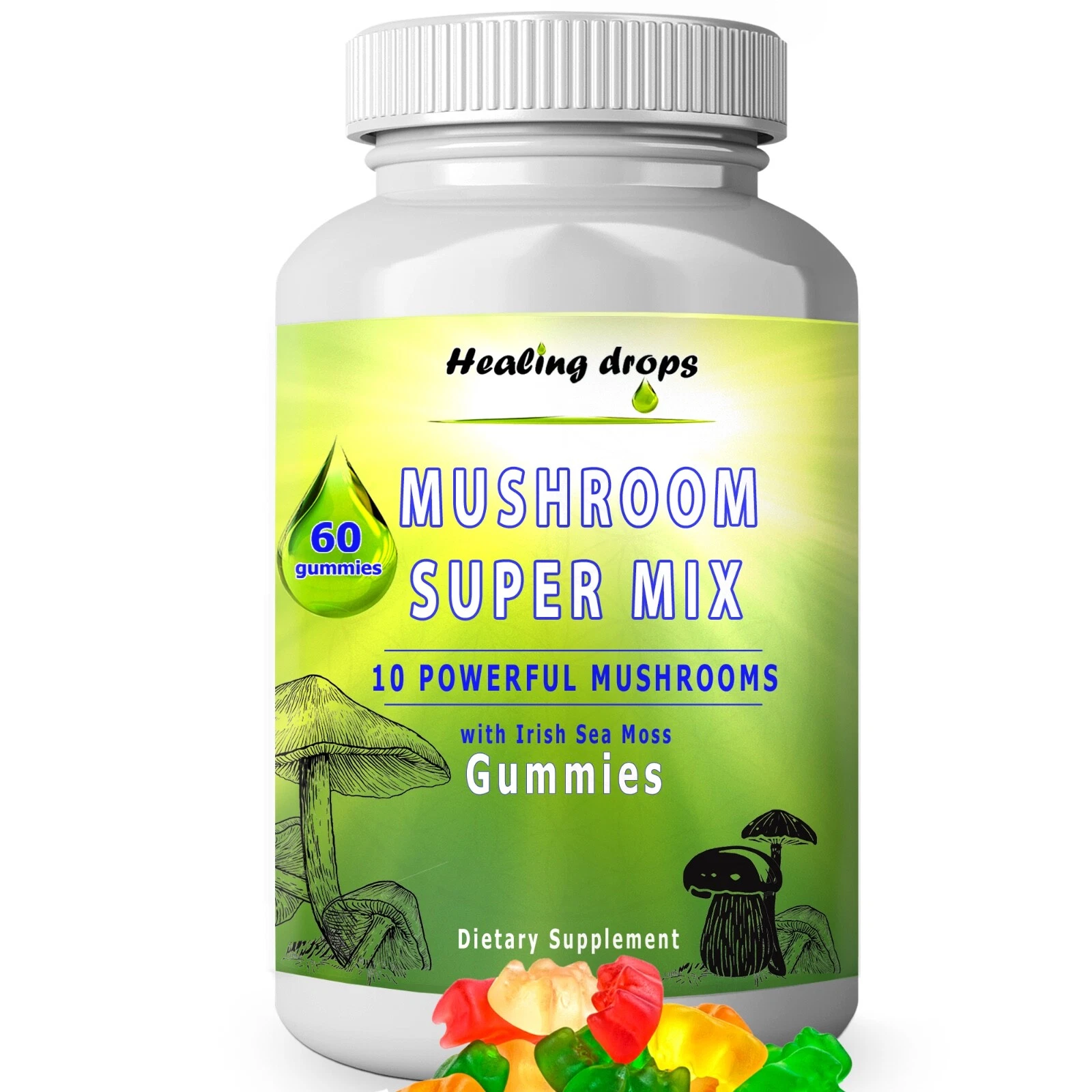 Mushroom Blend Sea Moss Gummies – 10 Mushroom Blend Sea Moss Mushroom Supplement