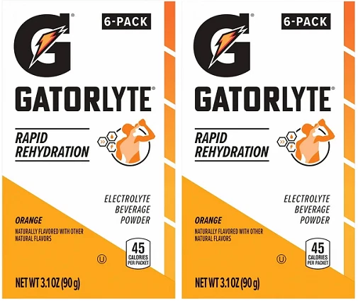 Scientifically Formulated Gatorade Orange Hydration Powder - Pack of 6 Sticks