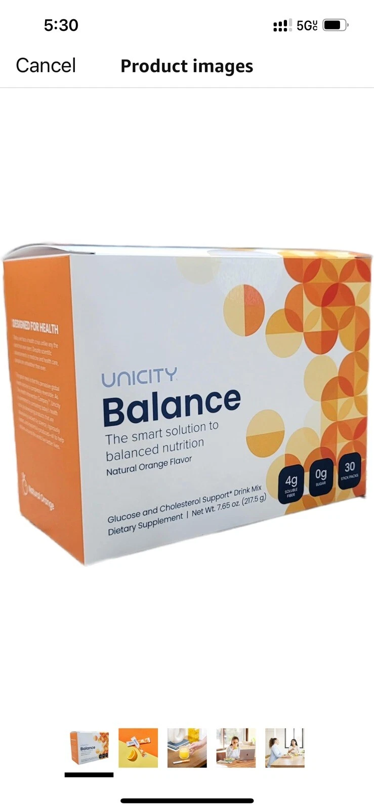 *NEW* Unicity Balance Supplement Orange 30 Stick Pack - FREE SHIPPING