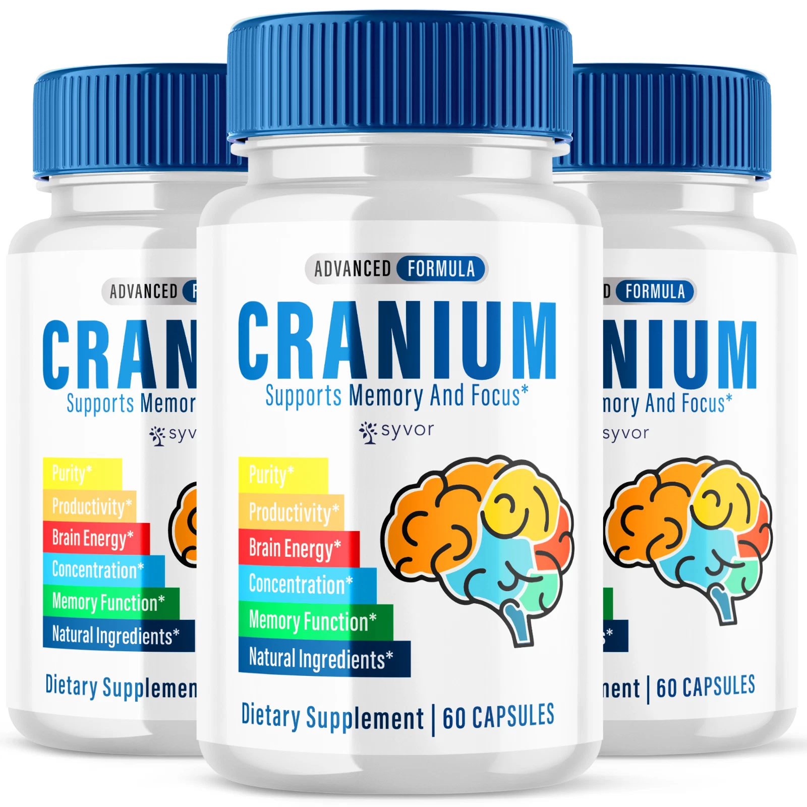 Cranium Advanced Nootropic Formula Supplement Brain Health Support 180 Capsules