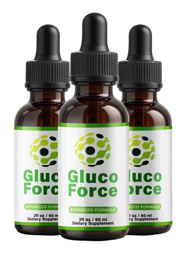 (3 Pack) Gluco Force Liquid Drops GlucoForce Glycogen Support Supplement