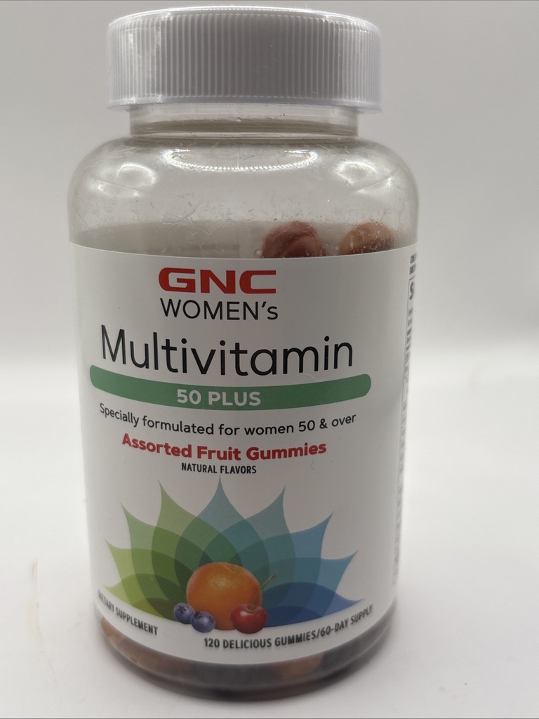 GNC Women's MULTIVITAMIN, ages 50+, 120 ct fruit gummies 01/26 Women’s 50+ GNC