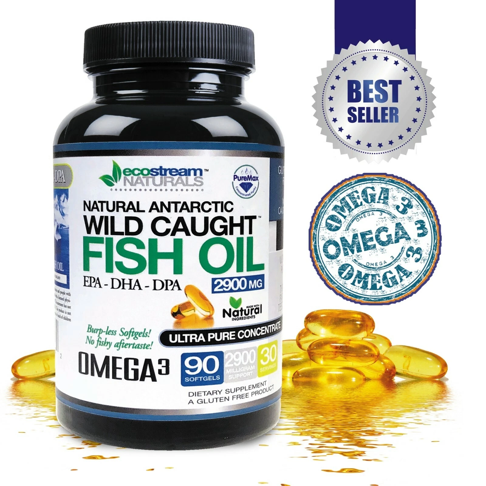 Natural Wild Omega 3 Fish Oil EPA-DHA-DPA Soft-Gels