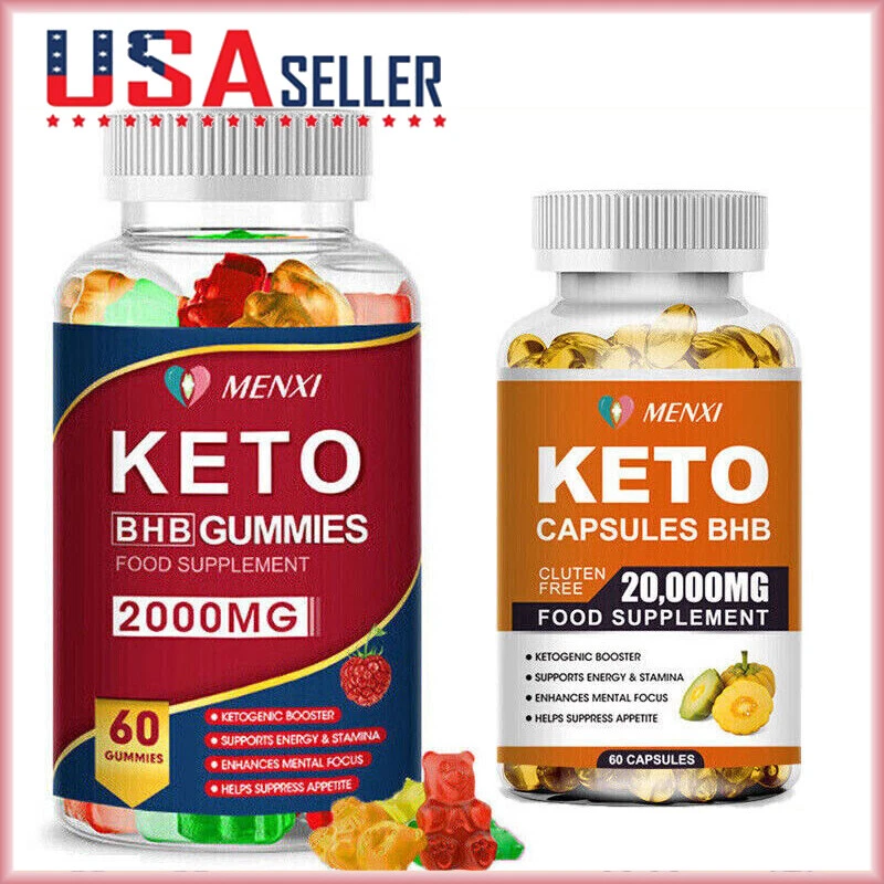 Keto ACV Gummies 20000mg Apple Cider Vinegar Weight Loss Supplement 60 Gummy US