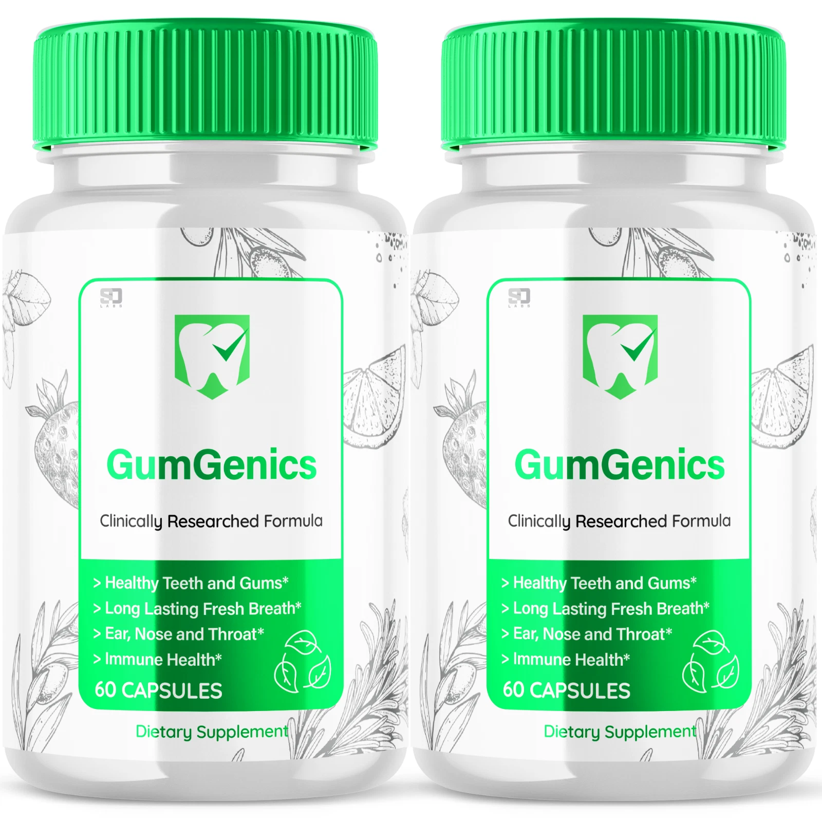 (2 Pack) Gum Genics Oral Probiotic - Support Healthy Teeth & Gums - 120 Capsules