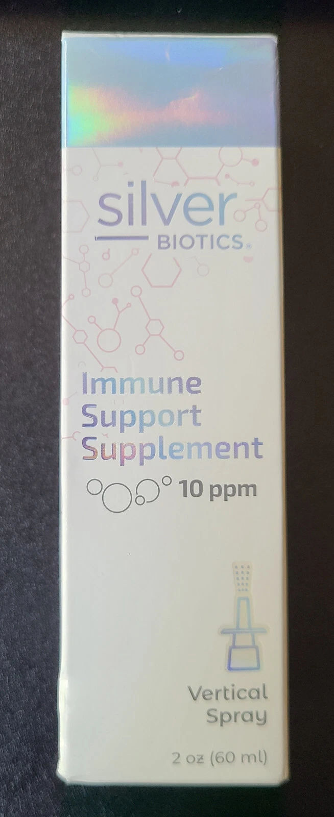Silver Biotics Daily Immune Support Supplement Vertical Spray 10 ppm