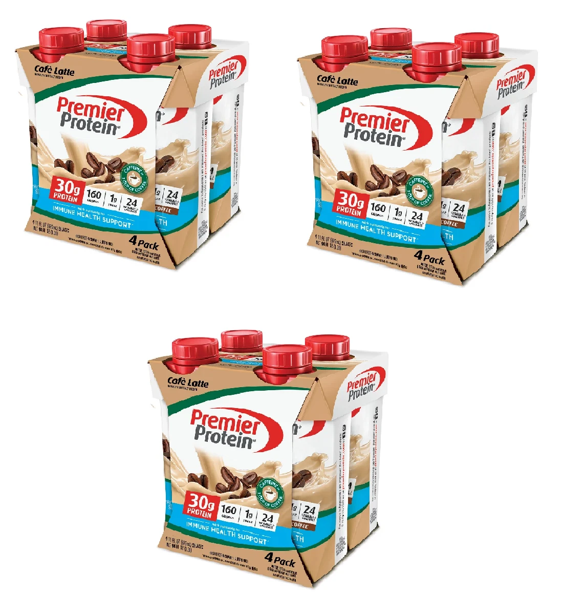 Premier Protein Shake, Café Latte, 30g Protein, 11 fl oz, 12 Ct