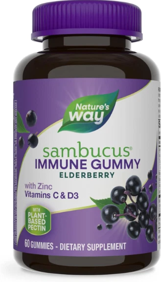 Elderberry Gummy Daily Immune Support Supplement with Vitamins A, C, D,