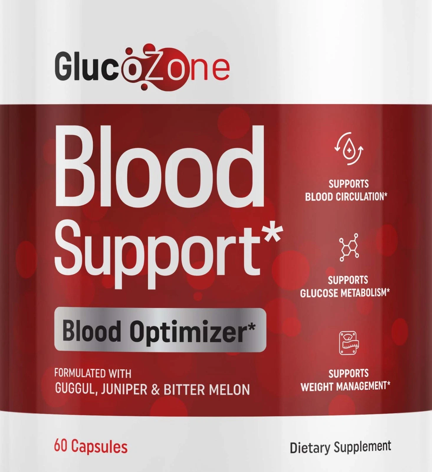 GlucoZone Blood Health Support Dietary Supplement 60 Capsules Genuine Gluco Zone