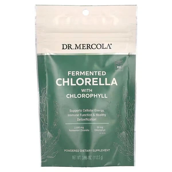 Dr Mercola Fermented Chlorella with Chlorophyll 3.96 oz 112.5 g Pouch