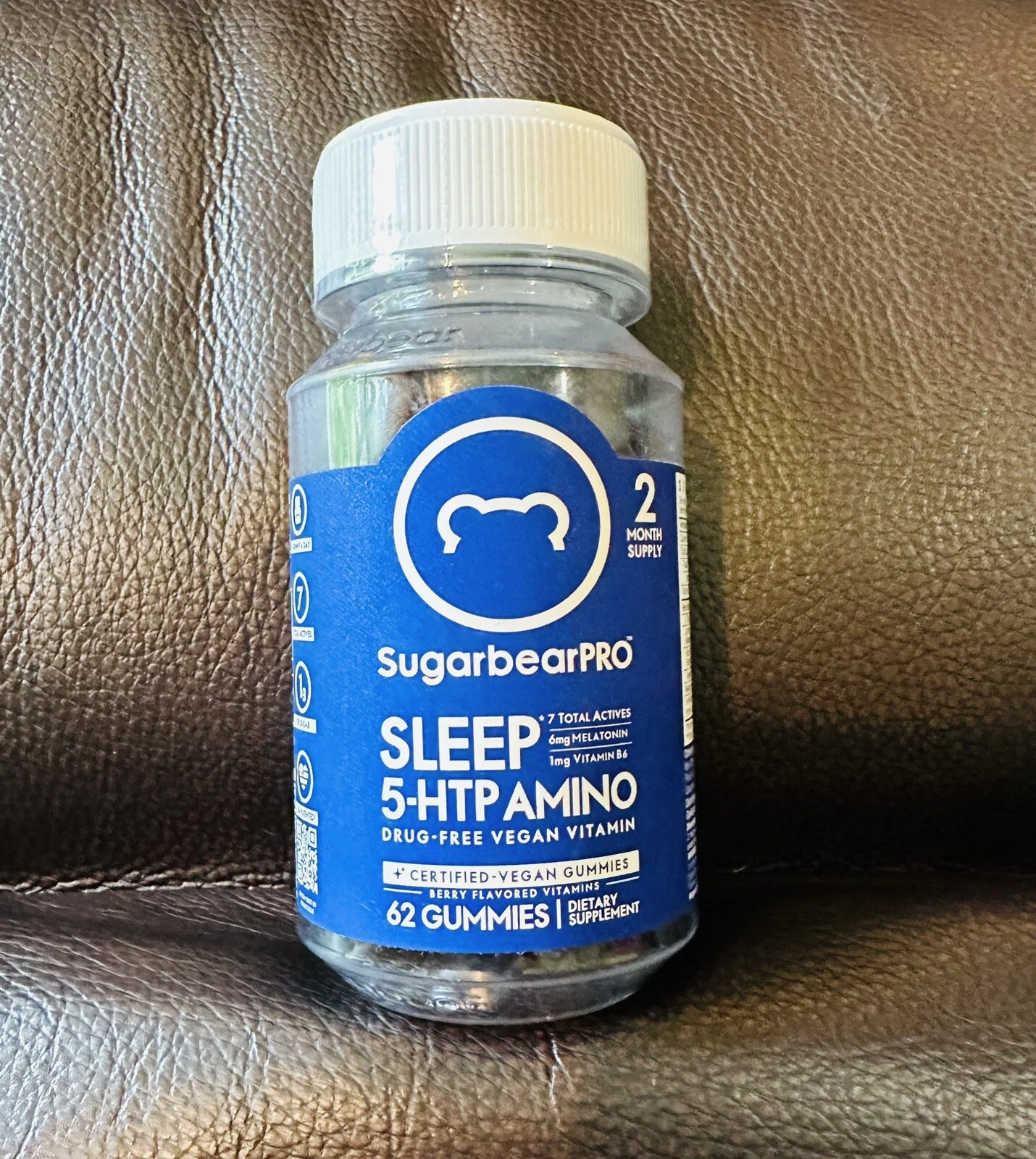 Sugarbear Sleep Gummy 2 Month Supply, Extra Strength Melatonin 6mg EXP 05/27