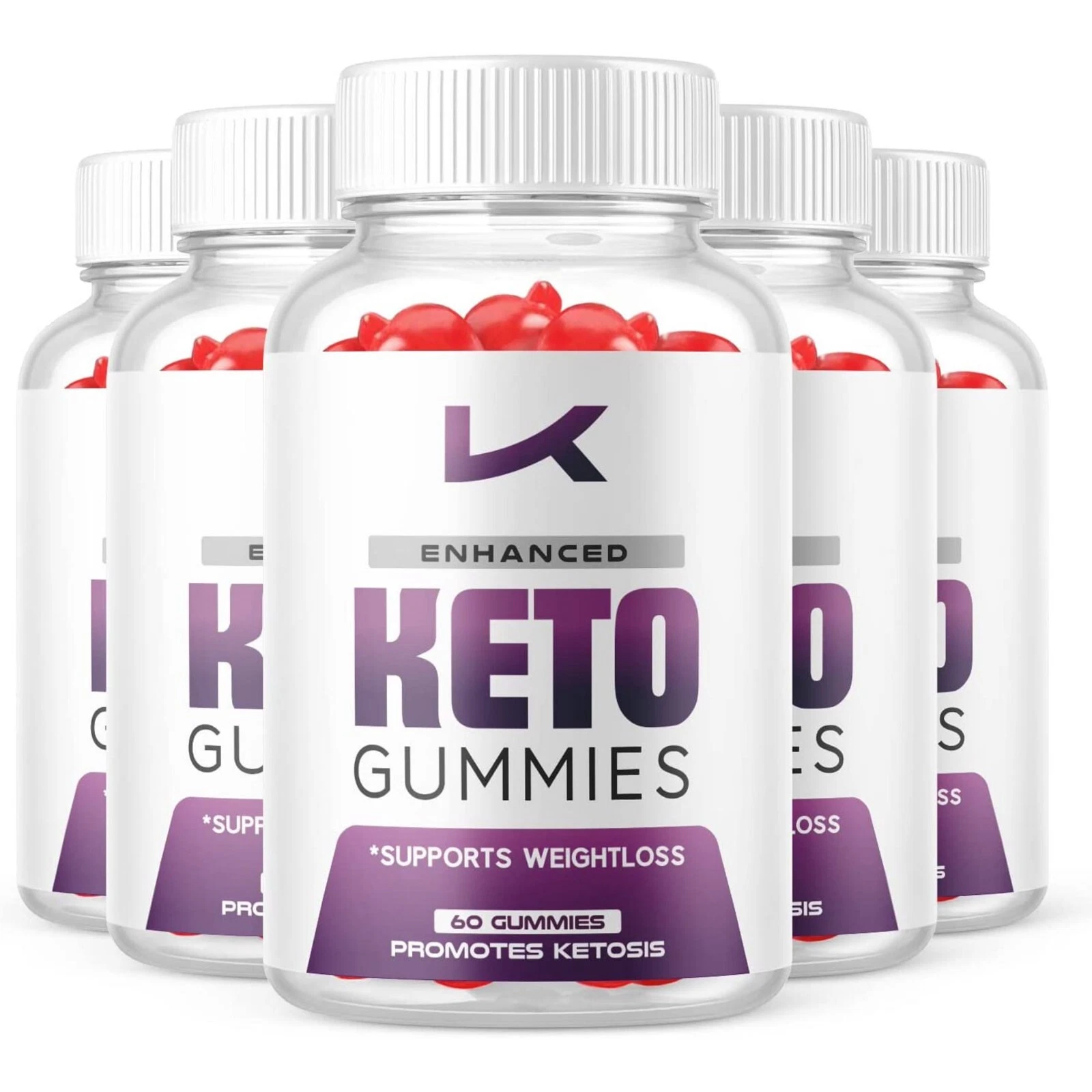 5 - Enhanced Keto ACV Gummies, Vegan, Fat Burner, Weight Loss Supplement - 300