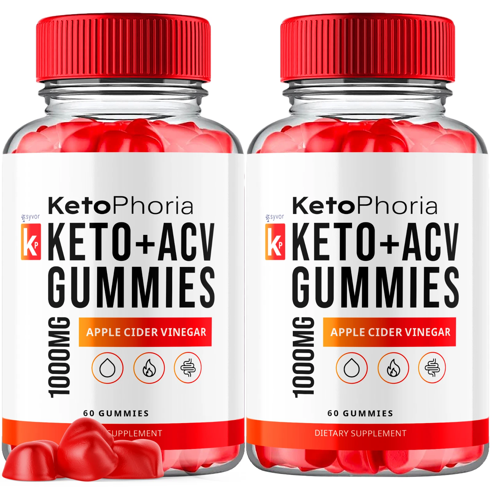 KetoPhoria Apple Cider Vinegar Gummies Max ACV Strength Supplement 120 Gummies
