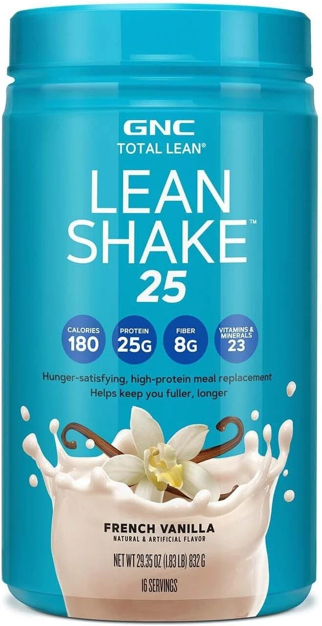 GNC Total Lean Lean Shake 25 Hunger Satisfying Shake - French Vanilla, 1.83 lb