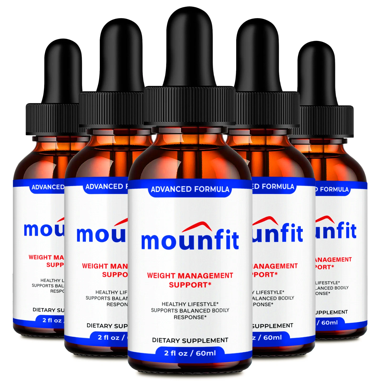 (5 Pack) Mounfit Weight Loss Liquid Drops to Burn Excess Fat and Increase Energy