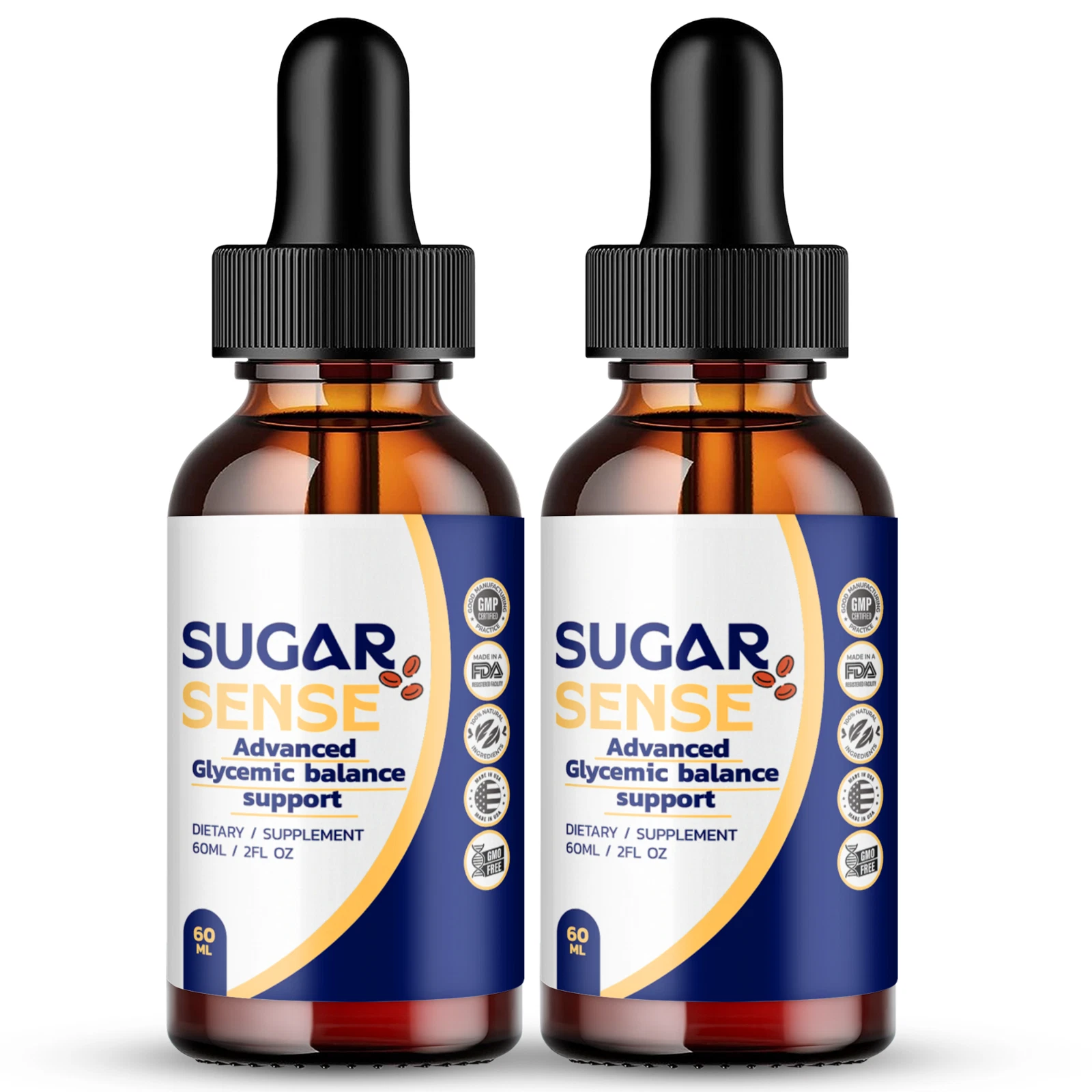 (2 Pack) Sugar Sense Drops to Support Stable Blood Pressure and Sugar Levels