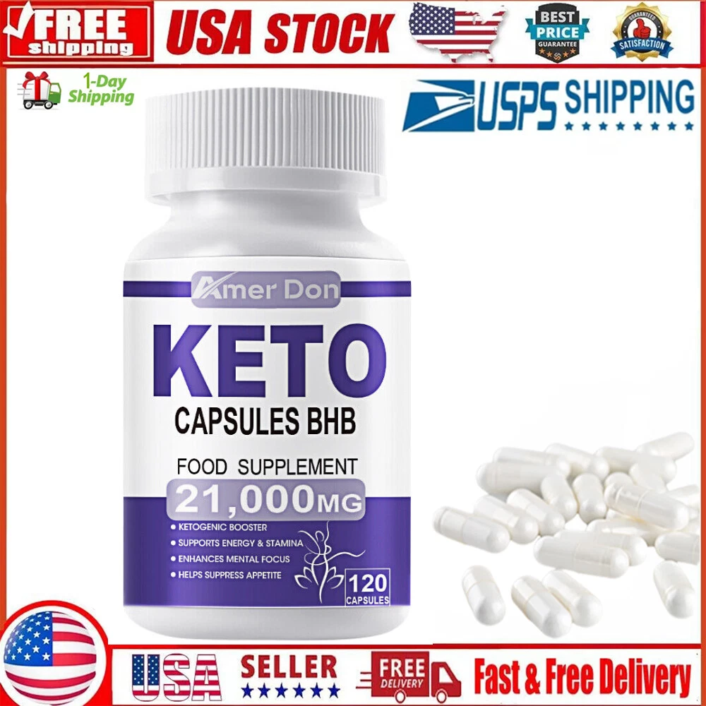 Keto BHB Apple Cider Vinegar ACV Diet Pills 21000mg 120 Hard Capsules