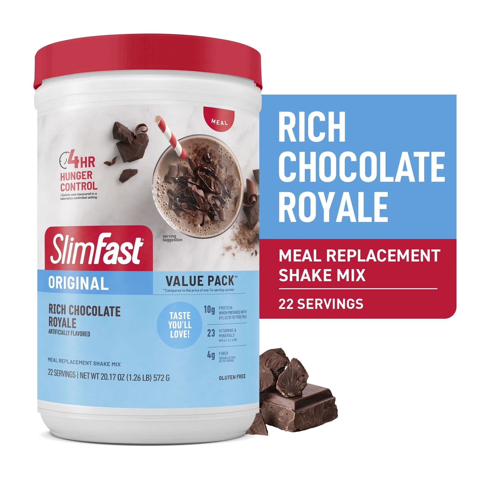 Original Meal Replacement Shake Mix, Rich Chocolate Royale, 22 Servings