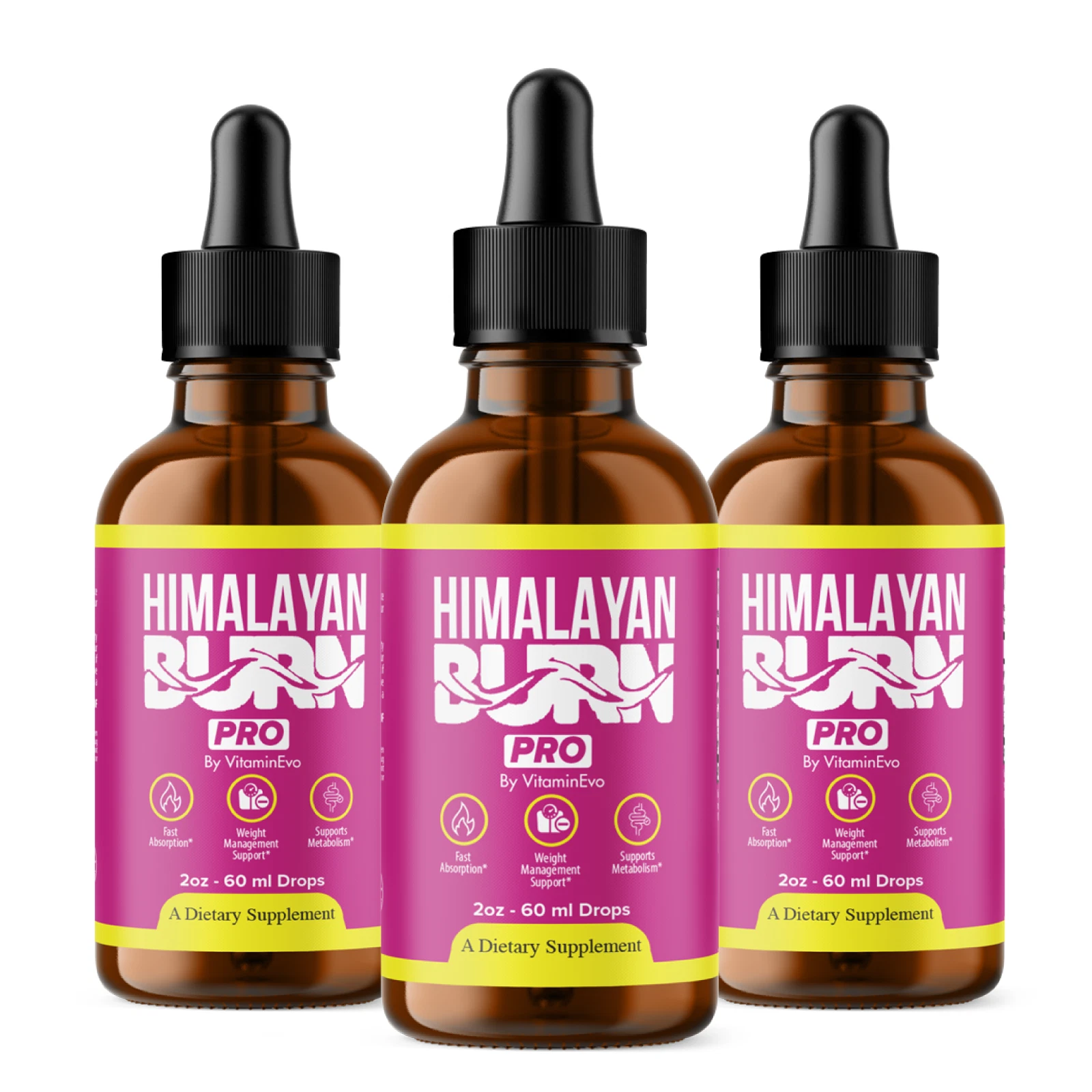 (3 Pack) Himalayan Burn Weight Loss Drops to Support Fat Burning (90 Servings)