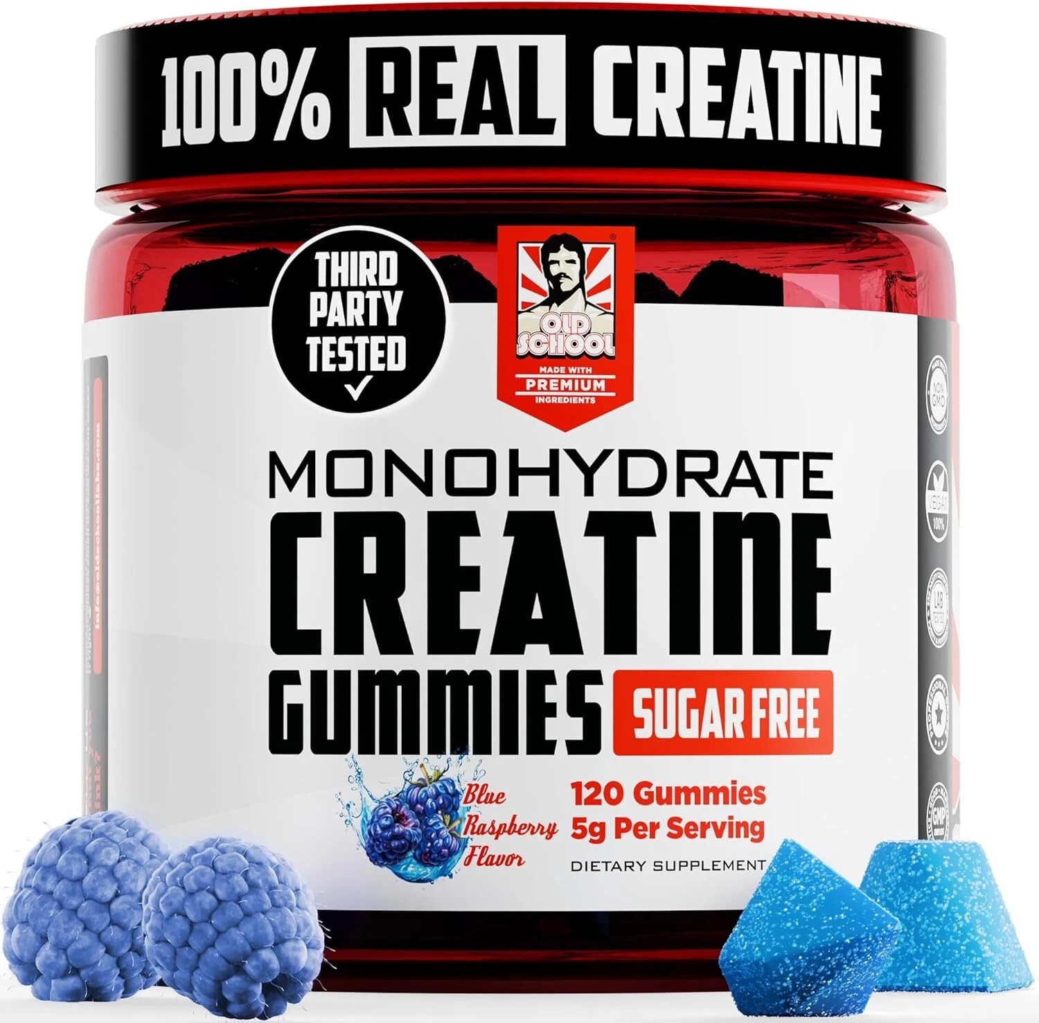 Old School Labs Creatine Monohydrate Gummies - 5g per Serving Best Creatine for