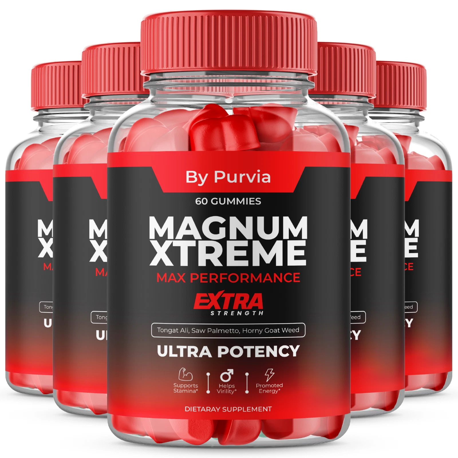 Magnum Xtreme Gummies with Extra Strength Formula for Overall Wellness (5 Pack)