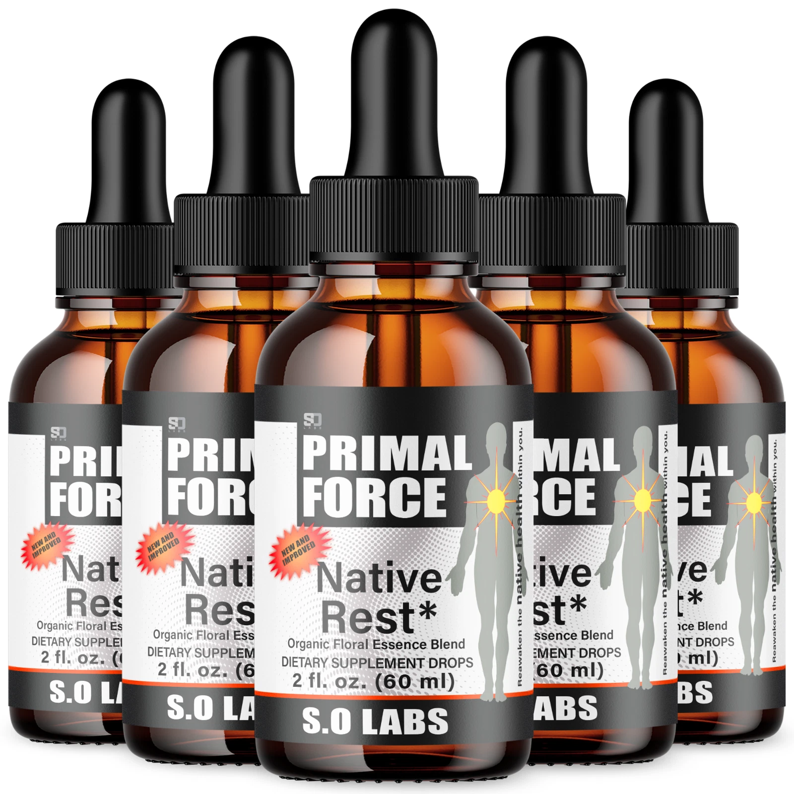 Primal Force Blood Drops - Supports Blood Health & Balanced Lifestyle - 5 Pack
