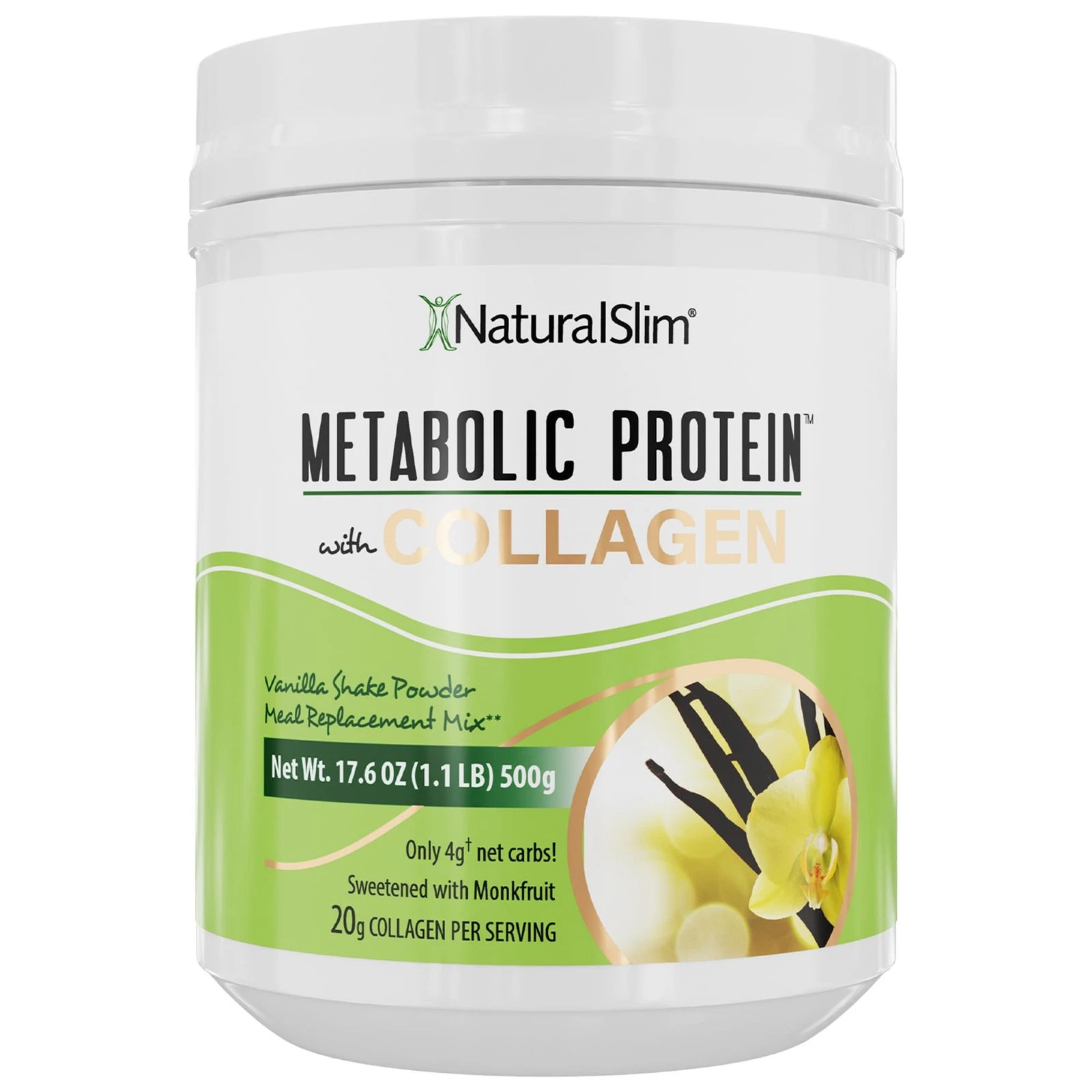 NaturalSlim Metabolic Protein Shake Powder with Collagen – Meal Replacement