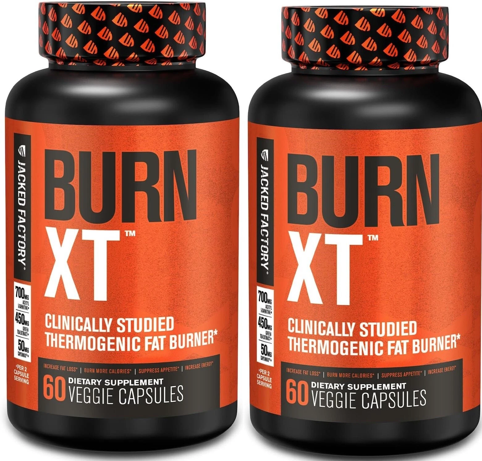 2 PK Burn XT Thermogenic Fat Burner Weight Loss Supplement Green Tea 120 VegCaps