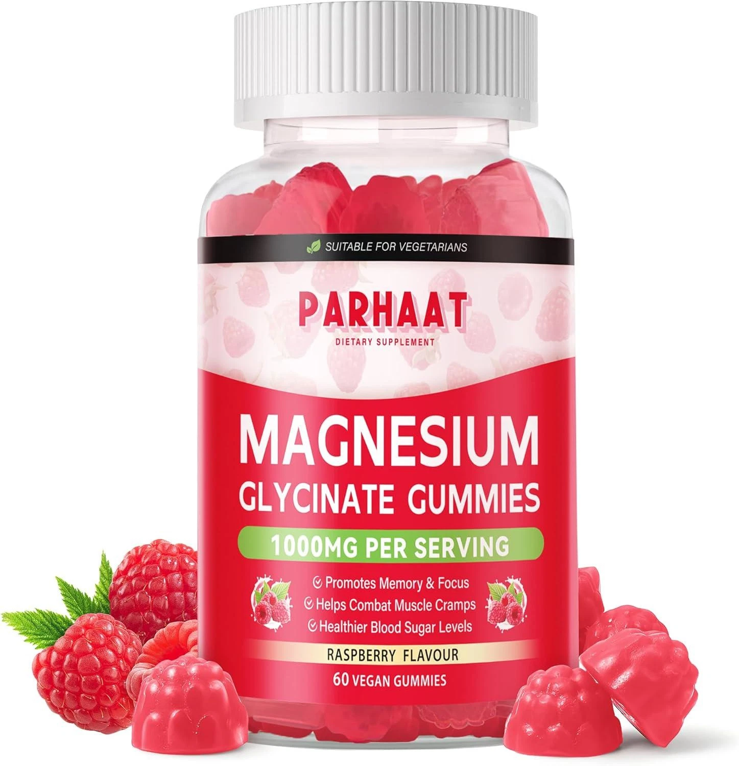 Magnesium Glycinate Gummies - Sugar Free Magnesium Potassium Supplement with D,